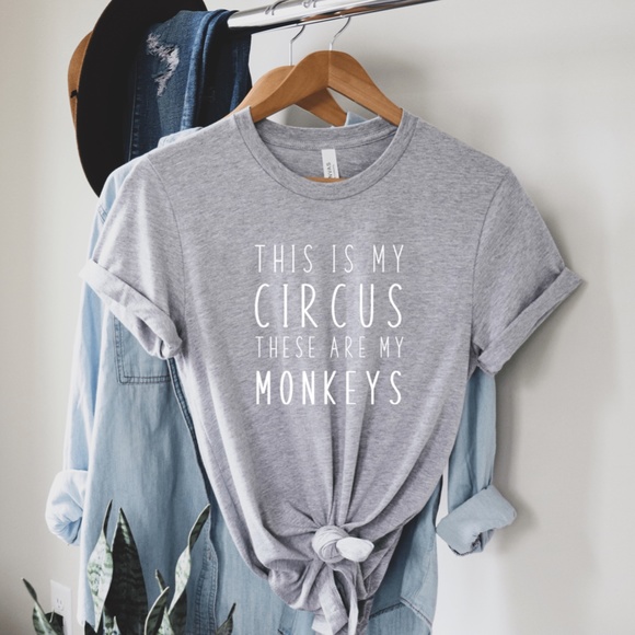Bella Canvas Tops - this is my circus these are my monkeys Tshirt
